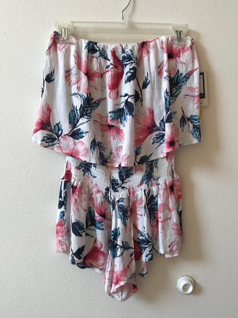 SPIRITUAL GANGSTER Floral Ruffle Romper Tube Top Small